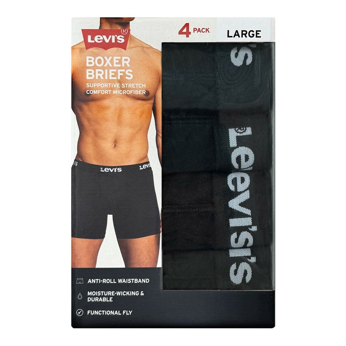 Set Celana Dalam Pria Levi's Hitam Ukuran L