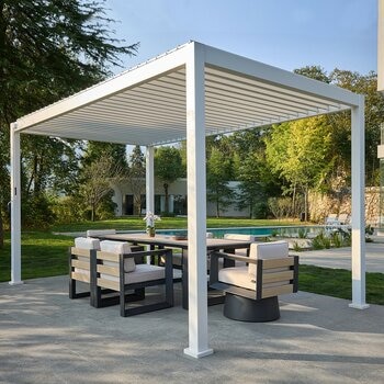 Mirador 111DA 8.8呎 X 14.4呎 戶外遮陽亭 白色 Mirador 111DA 8.8呎 X 14.4呎 戶外遮陽亭 白色