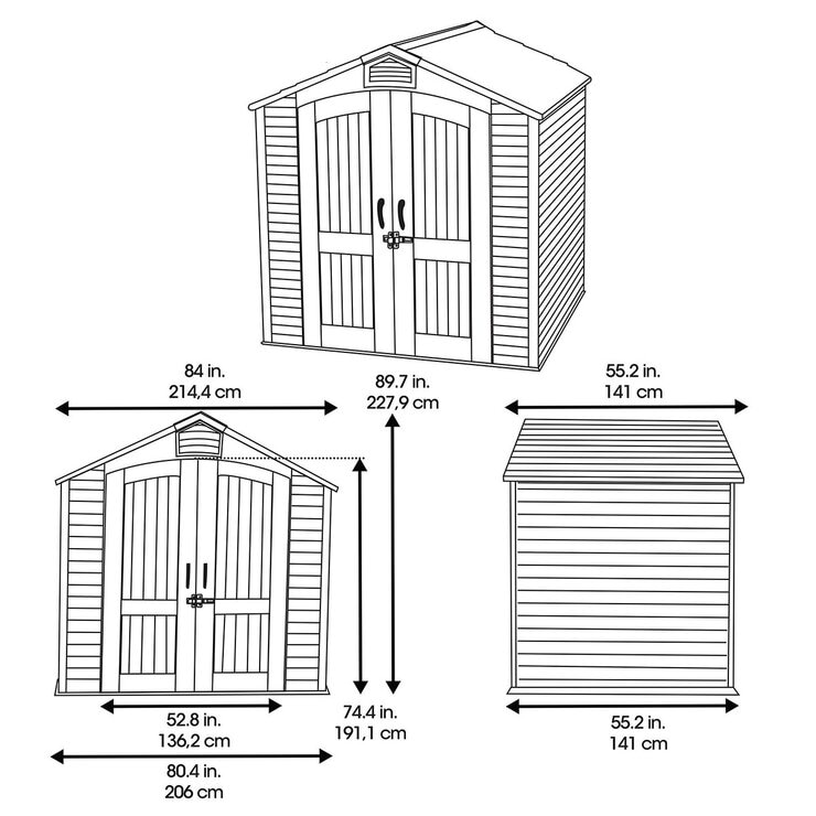Lifetime 7.5呎 X 4呎 戶外儲藏屋