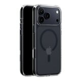 MAGEASY Bright M 不發黃軍規磁吸透明殼 iPhone 17 Pro Max(午夜磁圈) + 鏡頭保護貼Lenz鈦合金(午夜鈦) + Vetro 9H 鋼化玻璃保護膜