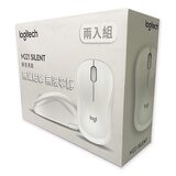 羅技 M221 靜音無線滑鼠 2入 白色