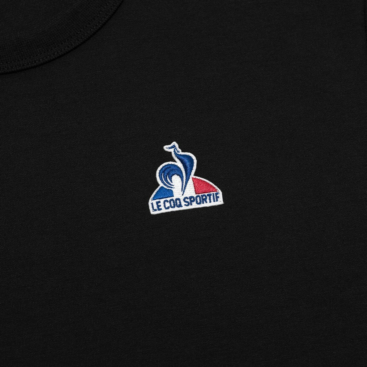 Le Coq Sportif 男圓領長袖上衣 黑