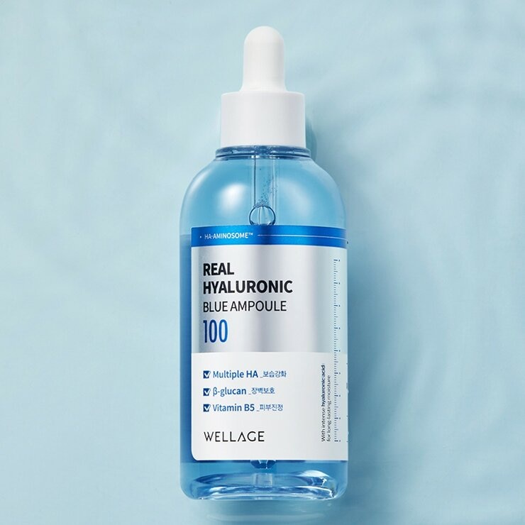 Wellage 玻尿酸藍瓶保濕精華液組