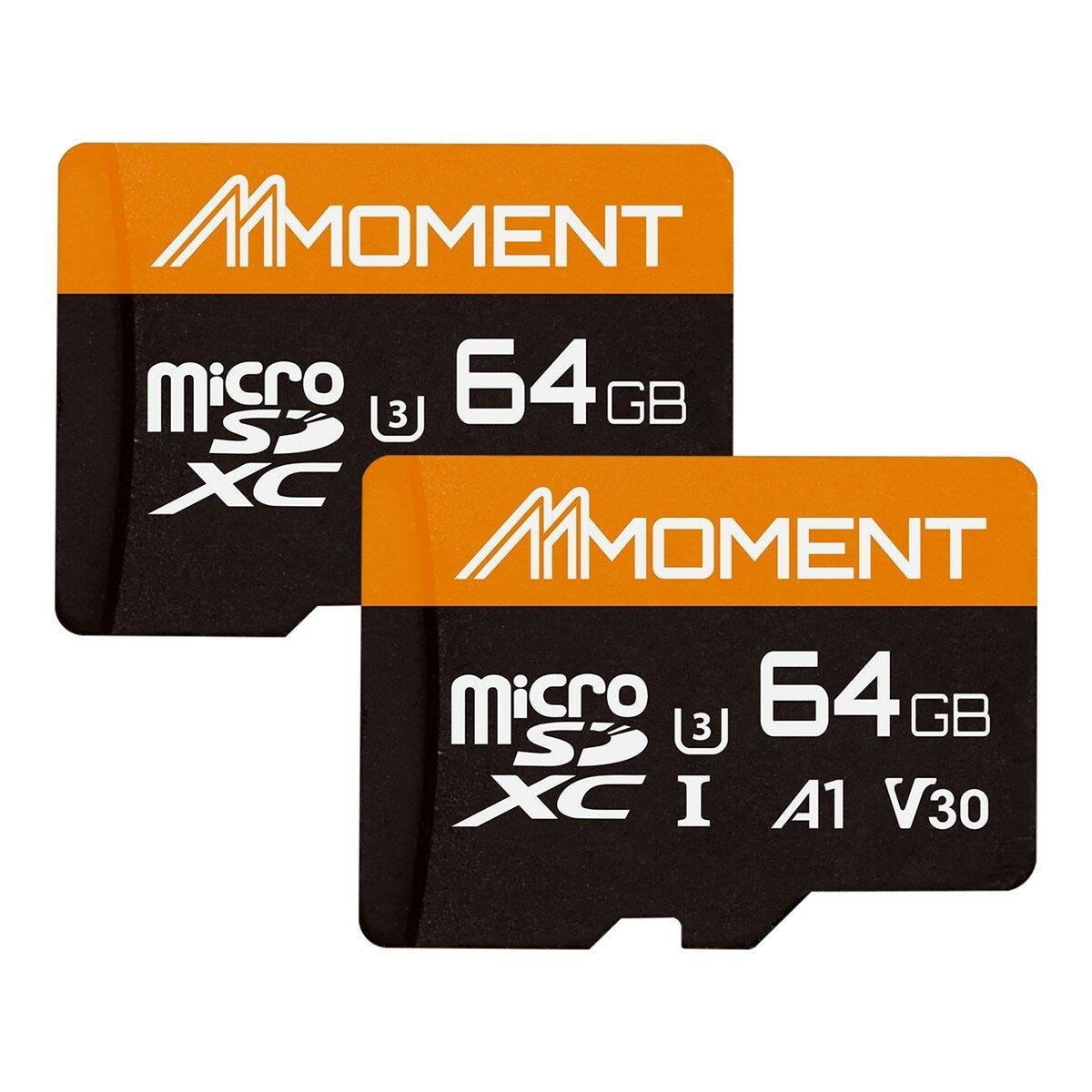 MMOMENT 64GB MicroSDXC U3 V30 A1 記憶卡 2入組 MMOMENT 64GB MicroSDXC U3 V30 A1 記憶卡 2入組