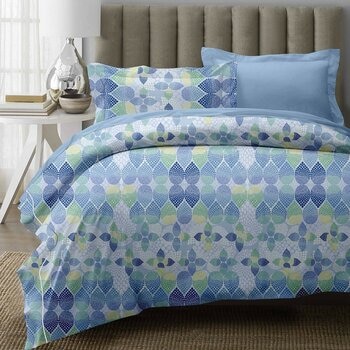 Caliphil 美國棉雙人加大床包被套六件組 183公分 X 190公分 莉莉可可