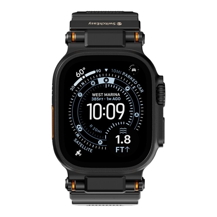 SwitchEasy Rugged 矽膠防水錶帶 44/45/46/49mm 黑色 SwitchEasy Rugged 矽膠防水錶帶 44/45/46/49mm 黑色