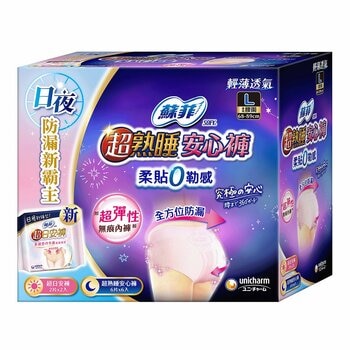 蘇菲 超熟睡安心褲 L號 36片+日用褲 L號 4片 蘇菲 超熟睡安心褲 L號 36片+日用褲 L號 4片