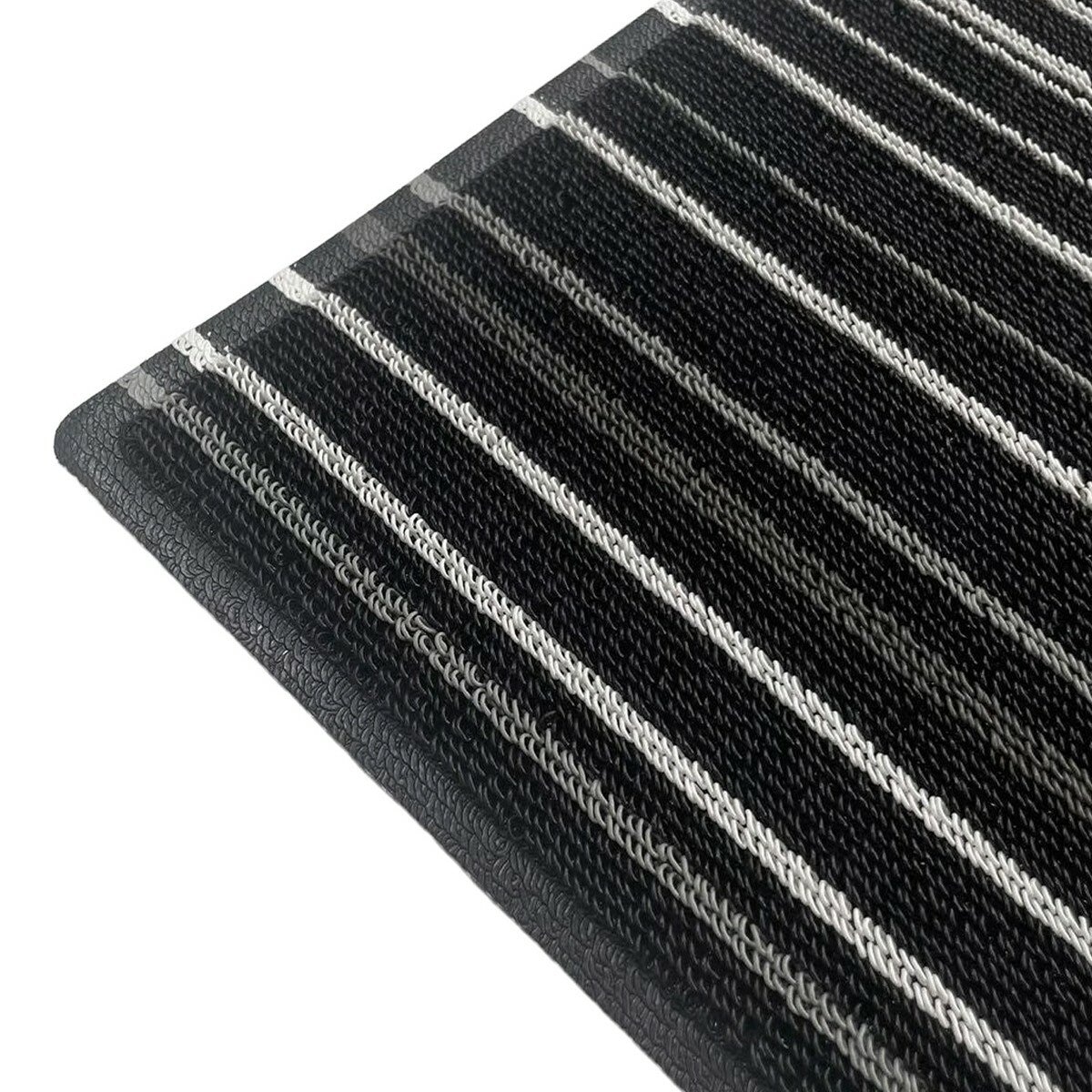 Korhani Studio 條紋地墊 60公分 X 90公分 X 0.7公分 黑