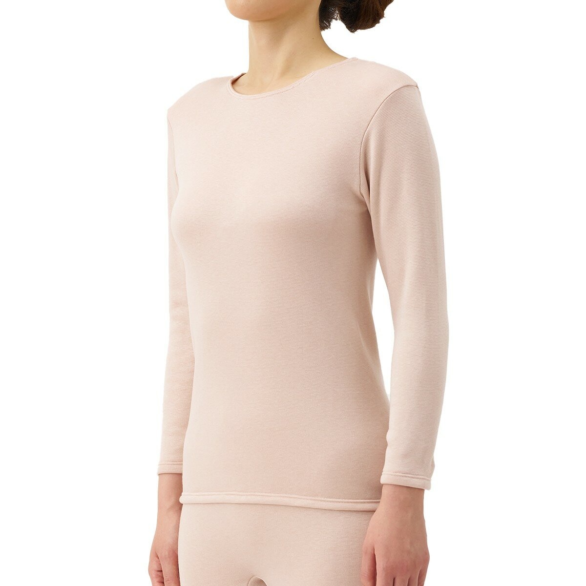 AS 神極衣 女長袖刷毛保暖內衣 膚色