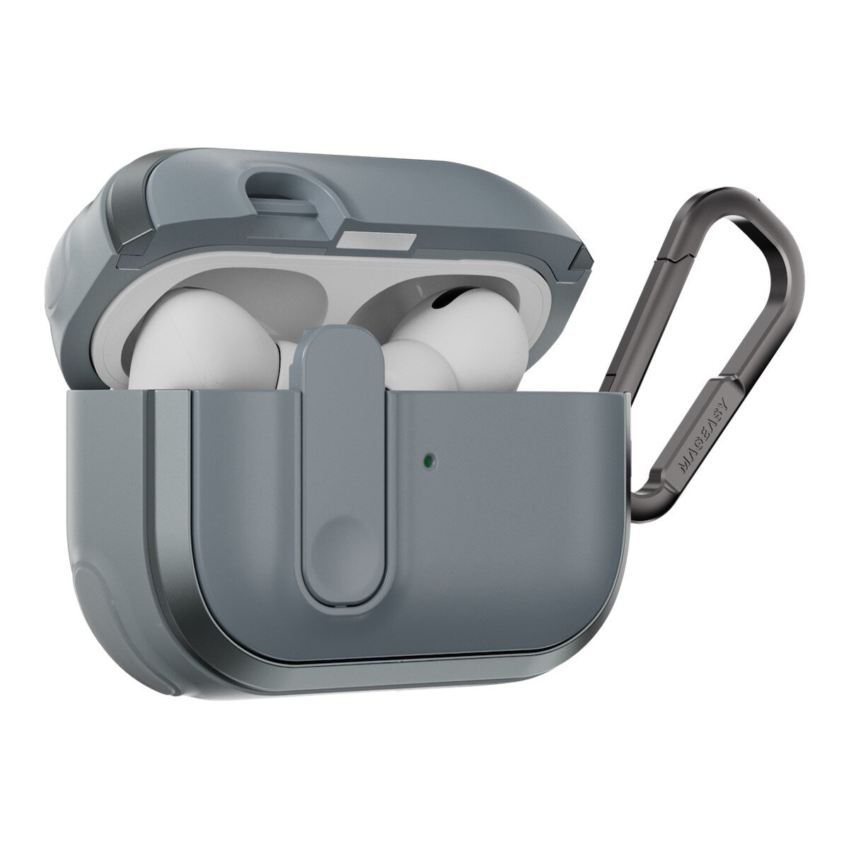 MAGEASY Odyssey 抗衝擊磁扣耳機殼 AirPods 1 & 2 金屬灰藍