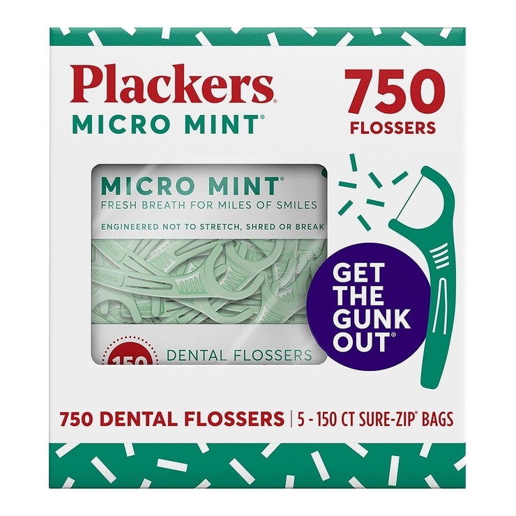Plackers 薄荷微香牙線棒 750支 (150支 5入) Costco 好市多線上購物