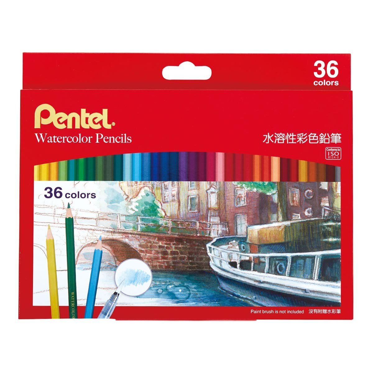 Pentel 水溶性色鉛筆 36色 X 2盒