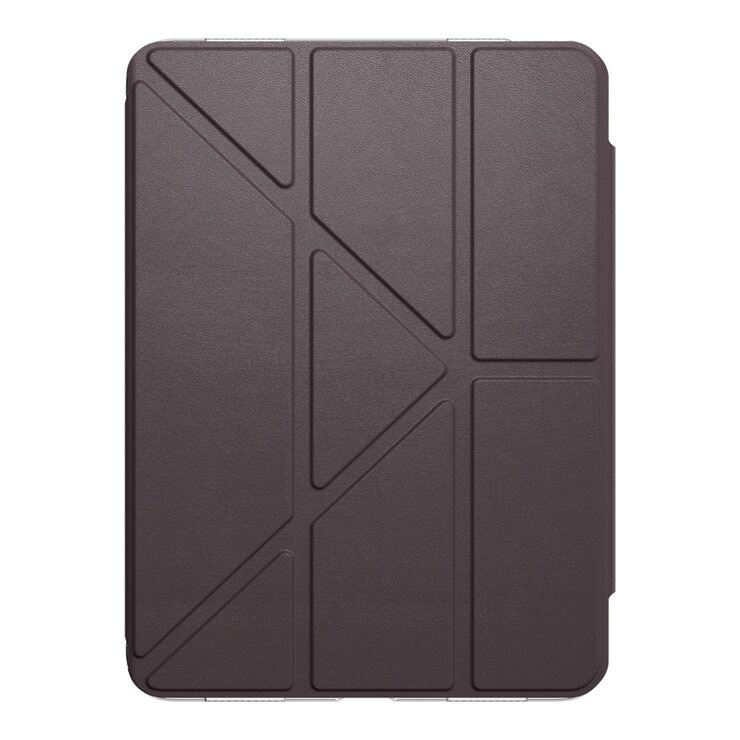 MAGEASY Facet 全方位支架透明背蓋保護套 適用於 2022 iPad 10.9吋 A14 & 2025 iPad 11吋 A16 酒紅紫