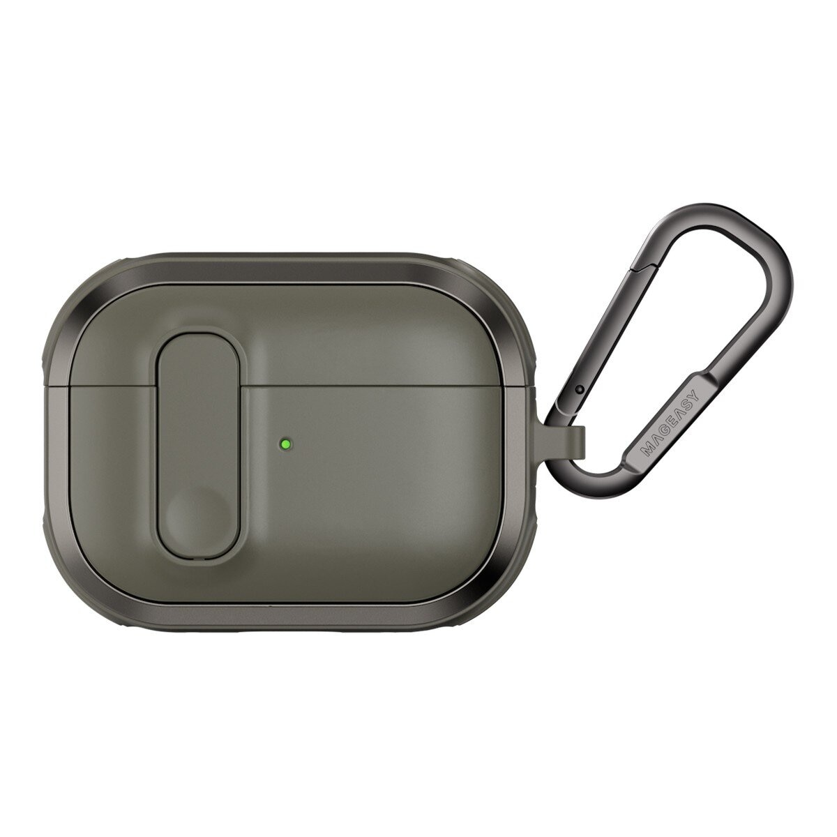 MAGEASY Odyssey 抗衝擊磁扣手繩耳機殼 AirPods Pro 1 & 2 金屬綠 MAGEASY Odyssey 抗衝擊磁扣手繩耳機殼 AirPods Pro 1 & 2 金屬綠