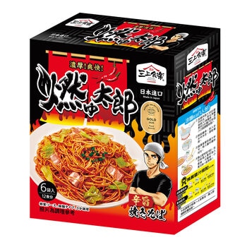三上食楽 燃太郎辣乾細麵 183公克 X 6包