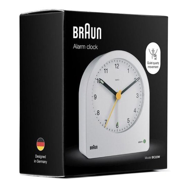 德國百靈 經典類比鬧鐘 白 #BC22W