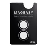 MAGEASY MagStand 360 M 磁吸旋轉支架防摔手機殼 iPhone 17 (透明) + 鏡頭保護貼Lenz(薰衣草) + Vetro 9H 鋼化玻璃保護膜