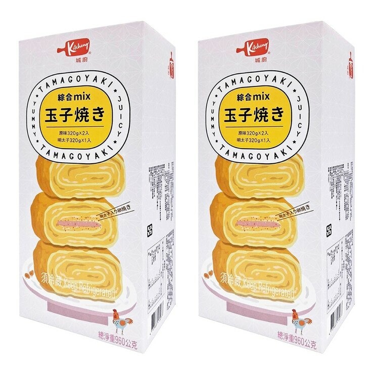 城廚 冷藏綜合玉子燒 原味+明太子 960公克 X 2入