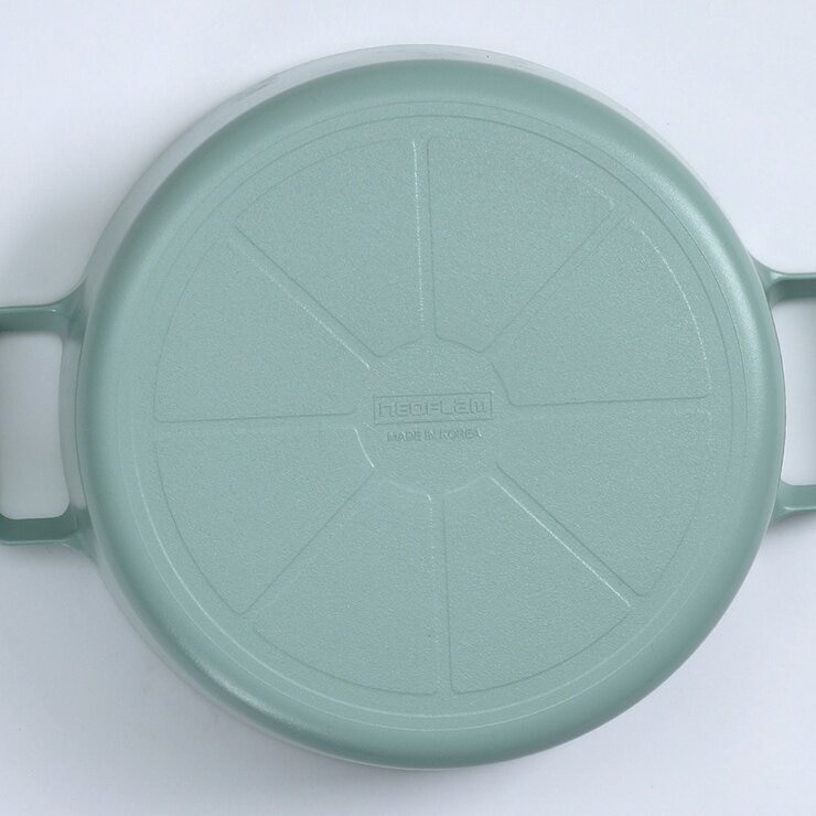 Neoflam 陶瓷不沾塗層鍋具 含玻璃上蓋 3件組 綠