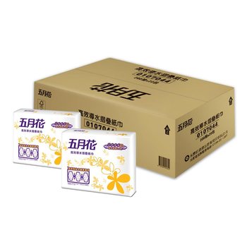 五月花 摺疊擦手紙 200抽 X 20包/組 五月花 摺疊擦手紙 200抽 X 20包/組