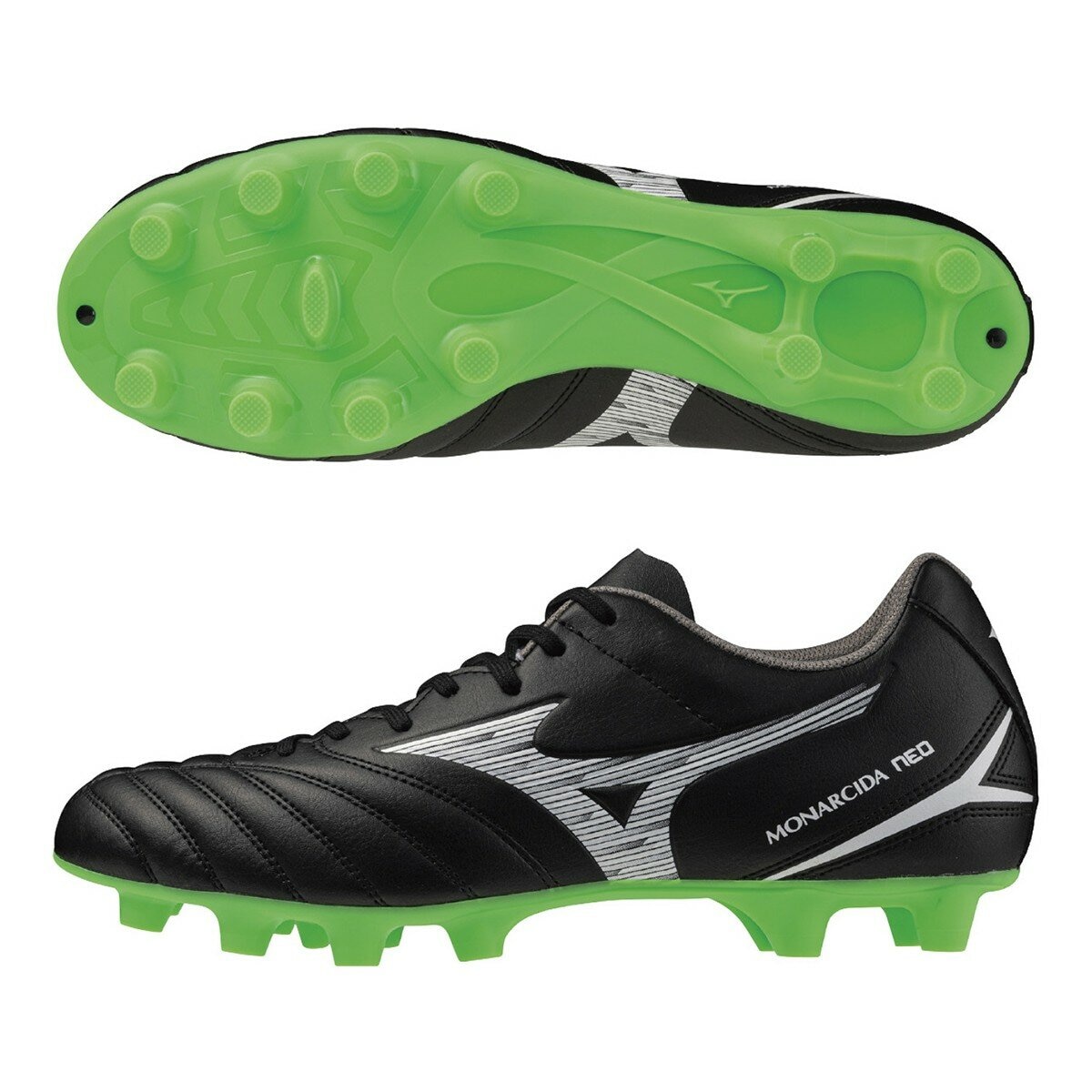 Mizuno 男足球鞋 MONARCIDA NEO lll SELECT P1GA252502 黑+綠 27公分