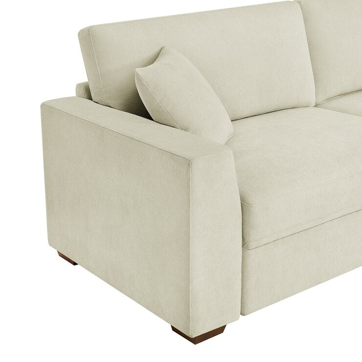 Thomasville L型布面沙發床 淺米色