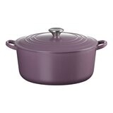 Le Creuset 雙耳圓形鑄鐵鍋 含鋼頭鍋蓋 28公分 水晶紫