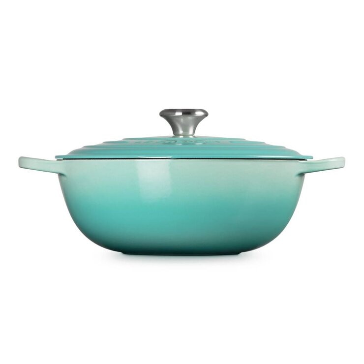 Le Creuset 媽咪鑄鐵鍋 含鋼頭鍋蓋 28公分 薄荷綠