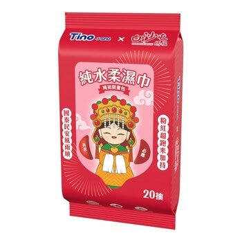Tino X 白沙屯媽祖聯名包 純水柔濕巾 20抽 X 48包