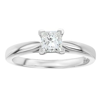 0.50克拉 方形鑽石戒指 VS2/I