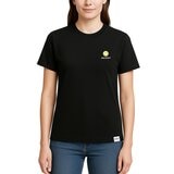 Smiley World 女短袖圓領上衣 黑