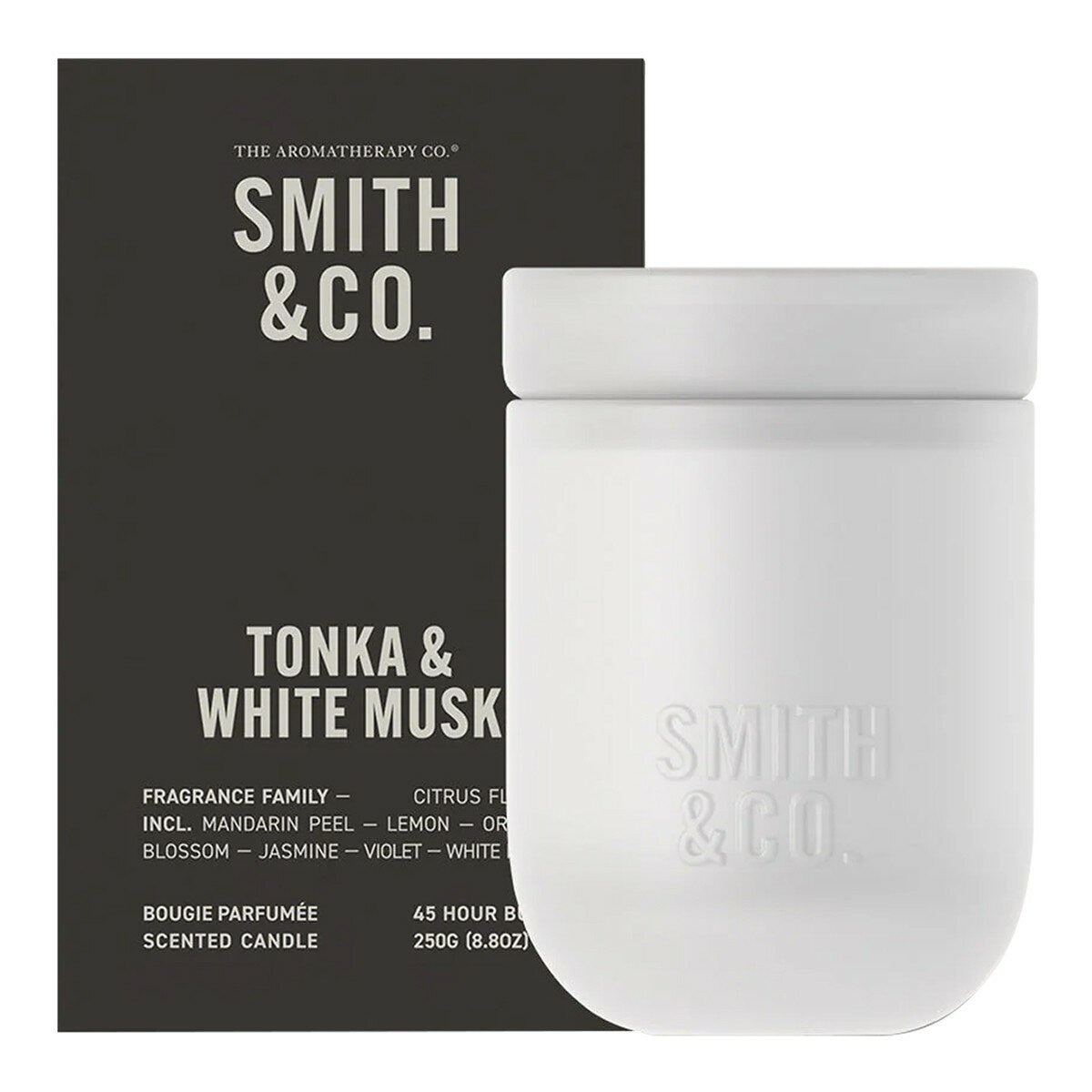SMITH & CO. 香氛蠟燭 250公克 零稜香豆與白麝香 SMITH & CO. 香氛蠟燭 250公克 零稜香豆與白麝香