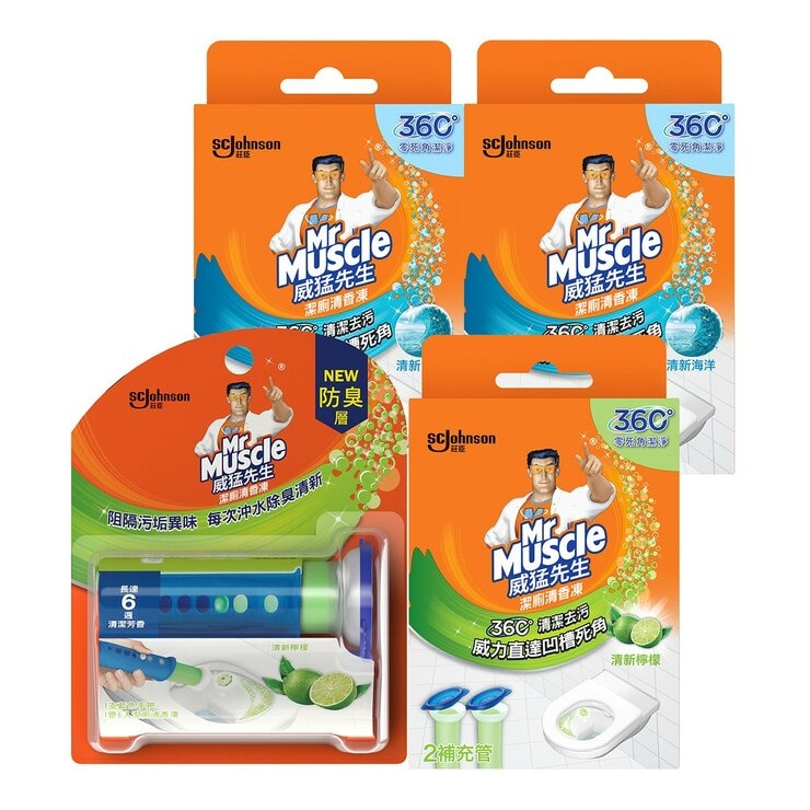 威猛先生 潔廁清香凍 手把 X 1入 + 補充管 X 7入