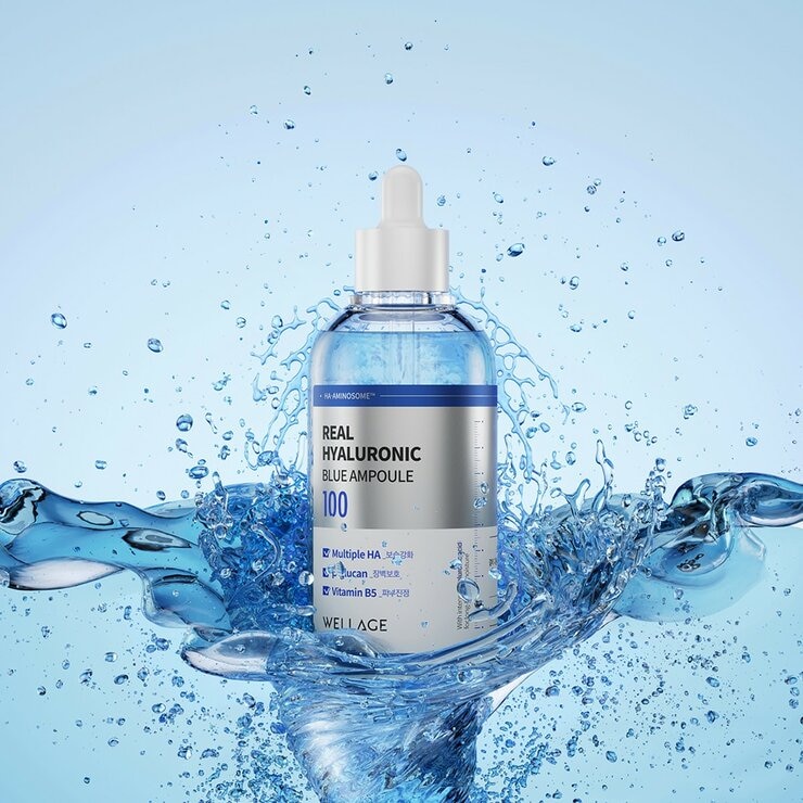 Wellage 玻尿酸藍瓶保濕精華液組