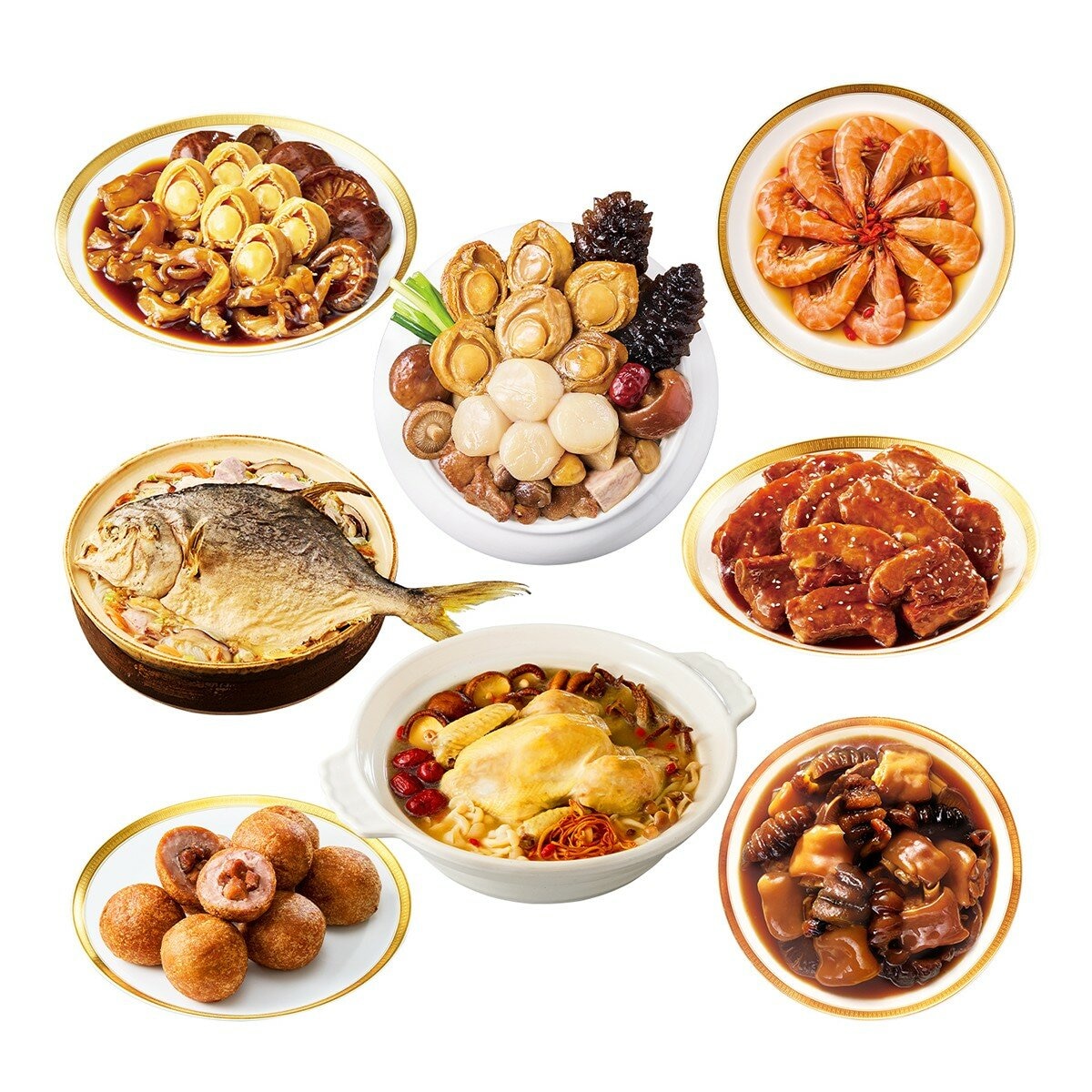 [預購]老協珍 冷凍富貴年菜套組- 八道菜