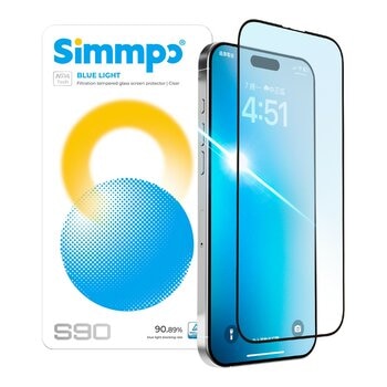 Simmpo S-90 透明抗藍光護眼保護貼 2入組 iPhone 17 系列