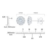 1克拉 14K白K金 圓形鑽石項鍊耳環組 VS2/I 1克拉 14K白K金 圓形鑽石項鍊耳環組 VS2/I
