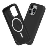 犀牛盾 iPhone 15 Pro Max SolidSuit MagSafe 兼容 經典防摔手機殼 + 9H 抗藍光鋼化玻璃保護貼 經典黑