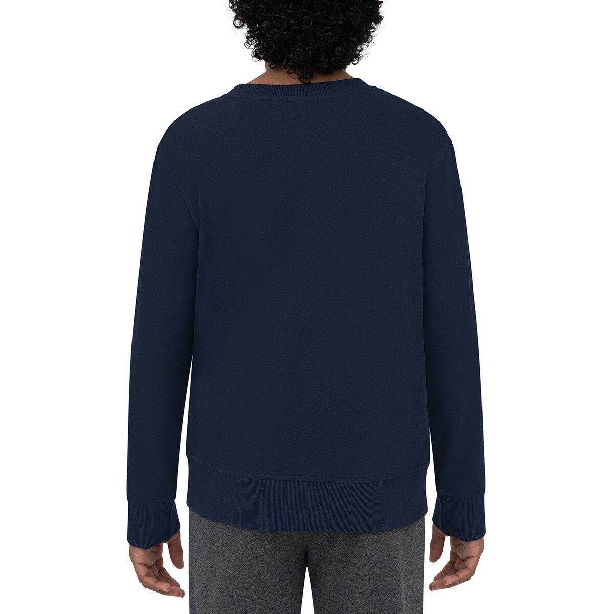 Fila 兒童圓領刷毛長袖上衣 深藍