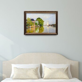 莫內-白帆風景油畫裱框60*90cm 莫內-白帆風景油畫裱框60*90cm