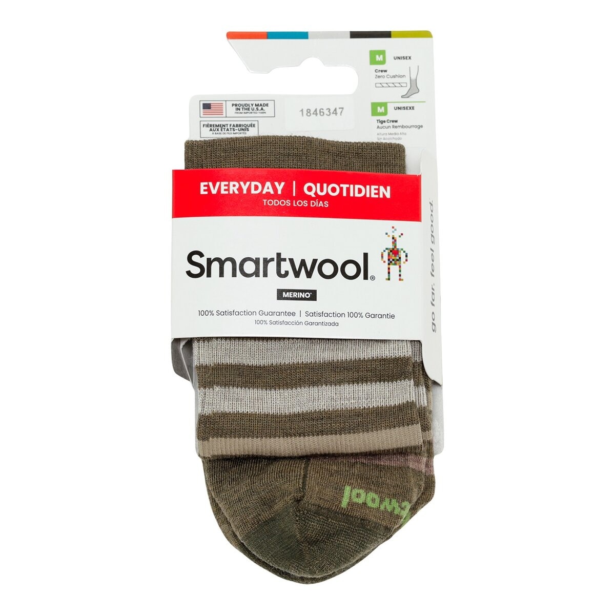 Smartwool 男條紋中筒襪