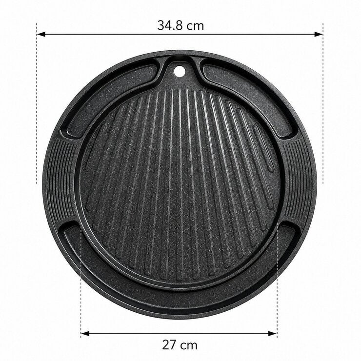 KITCHENWAY 陶瓷不沾塗層萬用IH烤盤 34公分 KITCHENWAY 陶瓷不沾塗層萬用IH烤盤 34公分