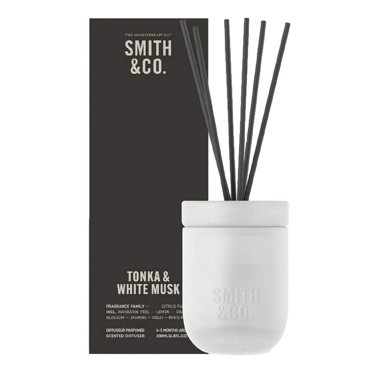 SMITH & CO. 室內香氛擴香 200毫升 零稜香豆與白麝香 SMITH & CO. 室內香氛擴香 200毫升 零稜香豆與白麝香