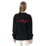 Ed Hardy 女刺繡圓領長袖上衣