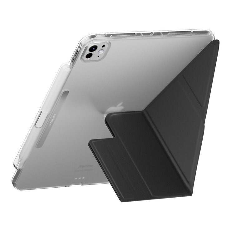 MAGEASY Facet 全方位支架透明背蓋保護套 (筆槽款) 適用於 2024 iPad Pro 11吋 黑 MAGEASY Facet 全方位支架透明背蓋保護套 (筆槽款) 適用於 2024 iPad Pro 11吋 黑
