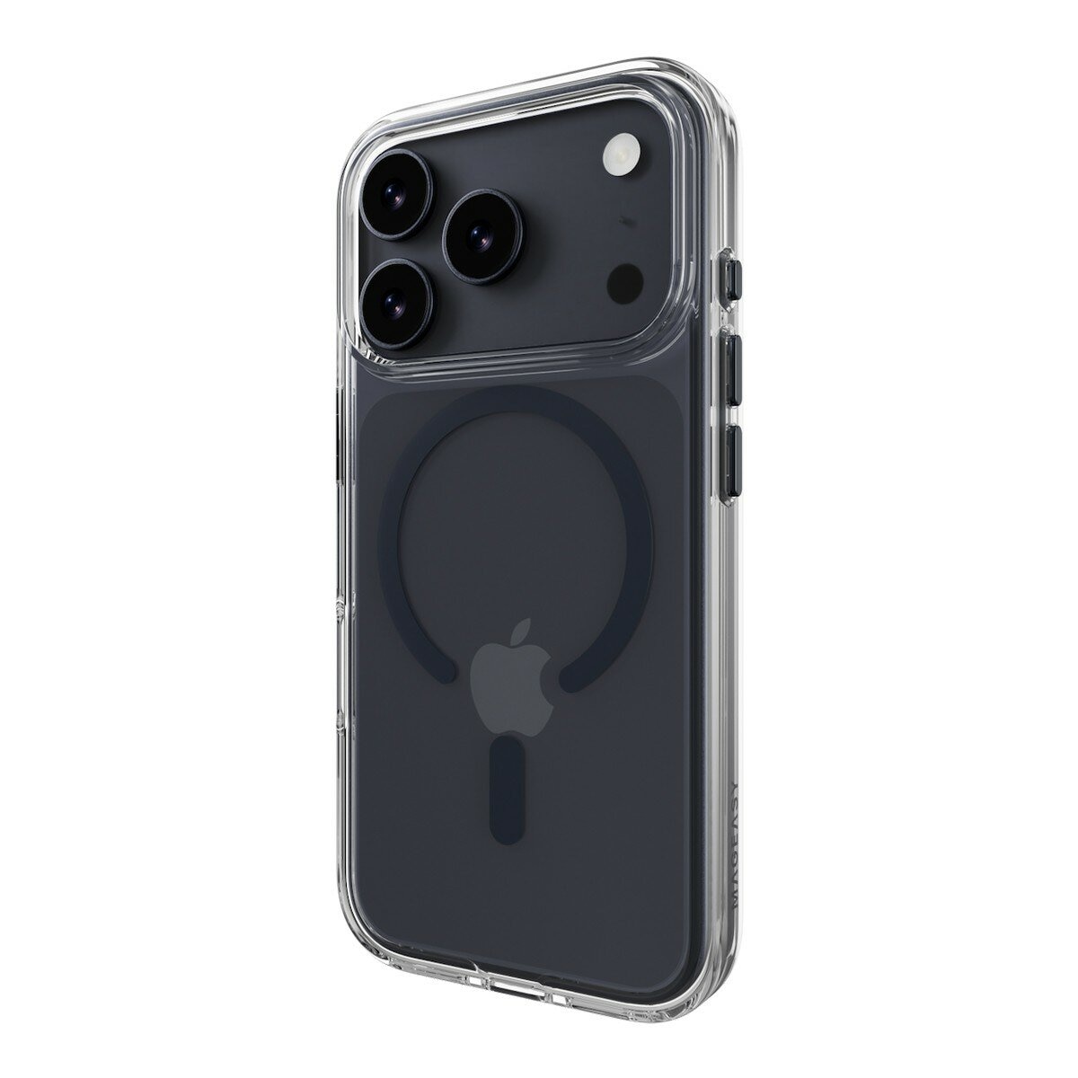MAGEASY Bright M 不發黃軍規磁吸透明殼 iPhone 17 Pro(午夜磁圈) + 鏡頭保護貼Lenz(炫彩) + Vetro 9H 鋼化玻璃保護膜