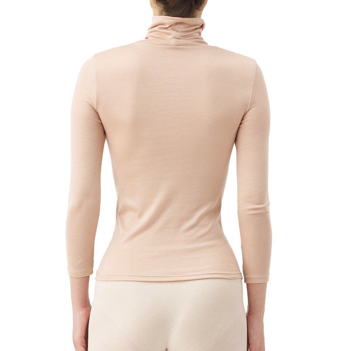 AS 極上 女高領長袖衛生衣 膚色