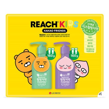 麗奇 X Kakao Friends 按壓式兒童牙膏 160公克 X 2入 麗奇 X Kakao Friends 按壓式兒童牙膏 160公克 X 2入