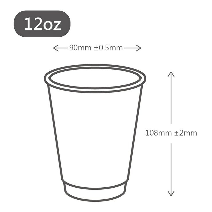 牛皮雙層紙杯 355毫升 X 500入