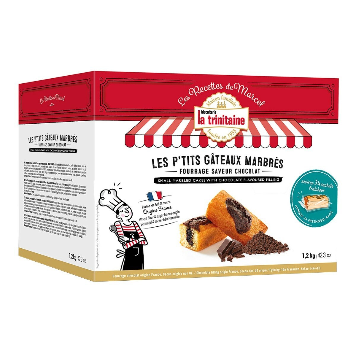La Trinitaine 巧克力風味大理石蛋糕 X 35入
